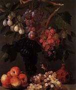 Juan Bautista de Espinosa Bodegon de uvas, manzanas y ciruelas oil